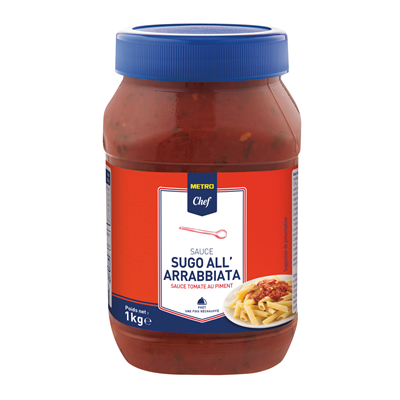 Sauce sugo arrabbiata tomate au piment 1 kg metro chef