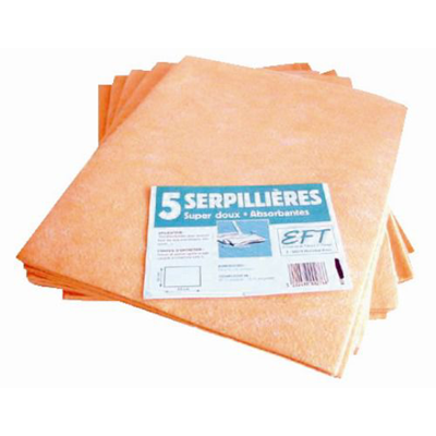 Serpillère absorbante super douce H.50 x L.60 cm x 5 Azurex