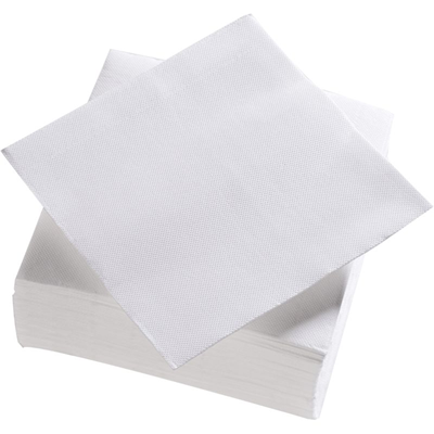 Serviette jetable double point blanc H.38 x L.38 cm x 50 Le Nappage