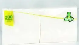 Serviette ouate 2 plis 30 sur 30 blanche x 200