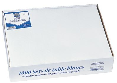 Sets de table gaufres blanc x 1000