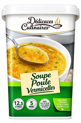 Soupe poule vermicelles 812g 12 5 l 50 rations dedicaces culinaires