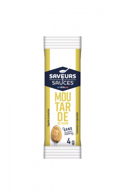 Sticket s moutarde 4 g saveurs et sauce sans colorant et sans conservateur