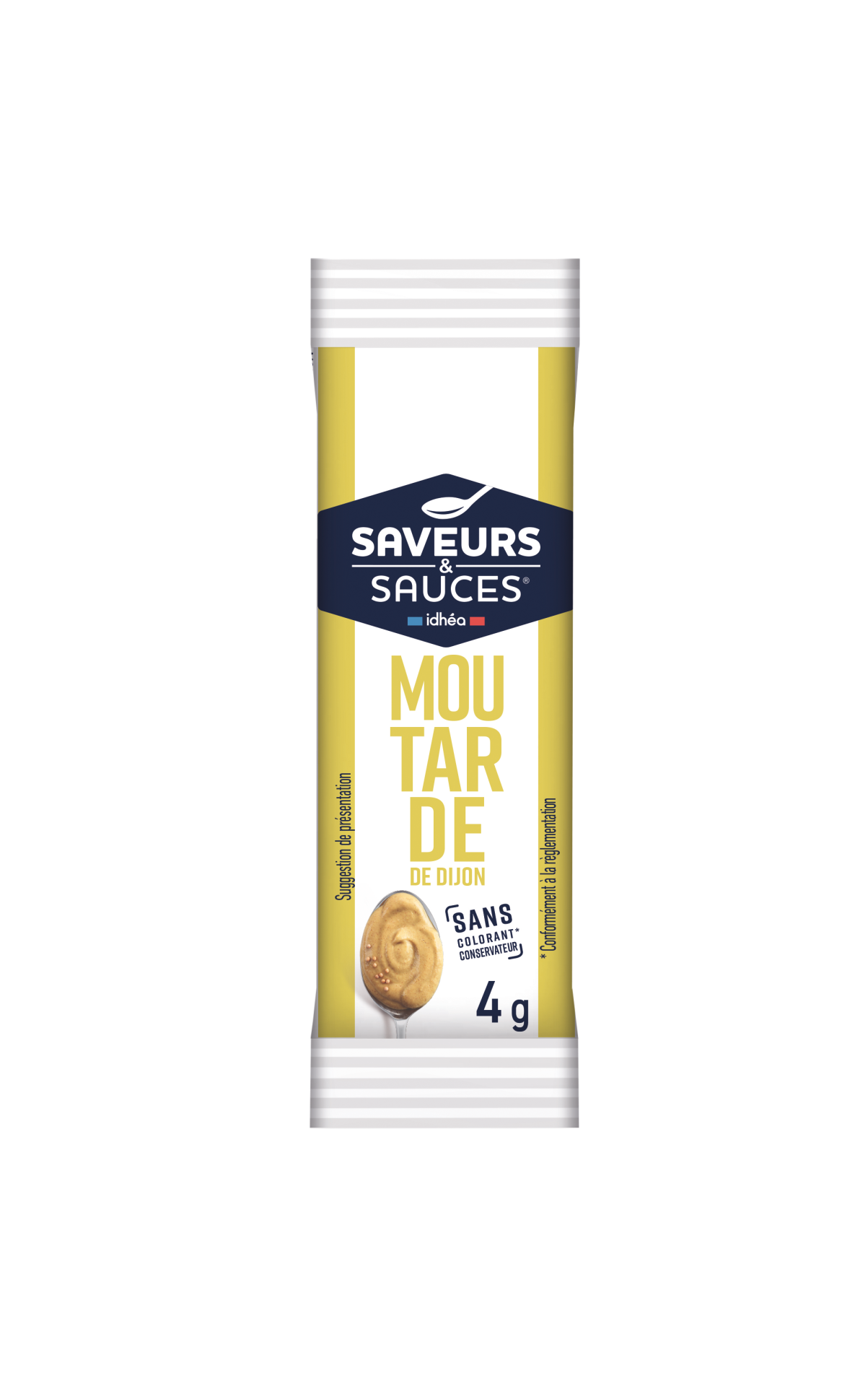 Sticket s moutarde 4 g saveurs et sauce sans colorant et sans conservateur