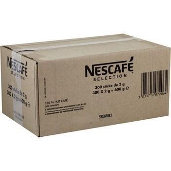 Sticks de cafe selection 600 g les 300 sticks de 2 g nescafe