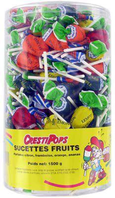 Sucettes aux fruits 150 pieces pour professionnels