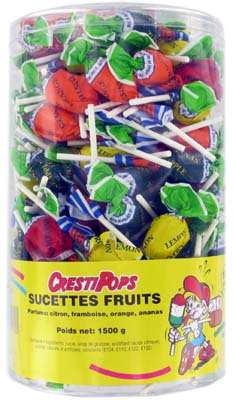 Sucettes aux fruits 150 pieces