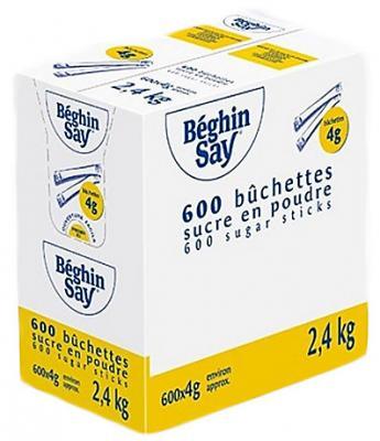 Sucre buchettes 600 x 4 g pour professionnels et collectivites