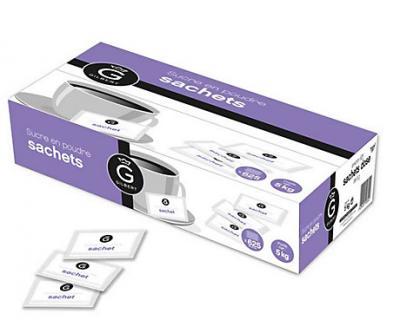 Sucre en sachet 625 pieces 5 kg gilbert pour professionnels et collectivites