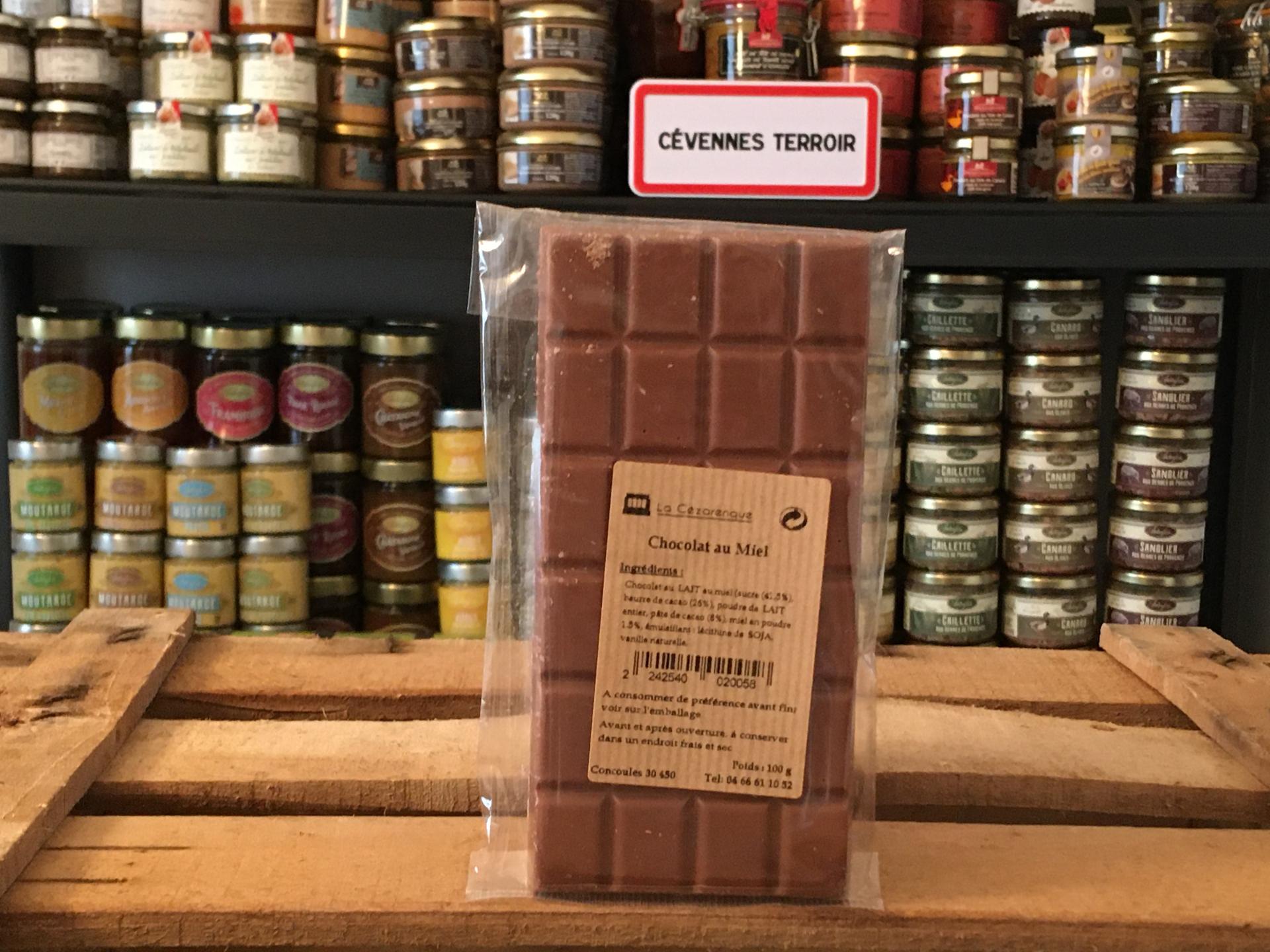 Tablette chocomiel 100g esat la cezarenque en cevennes concoules