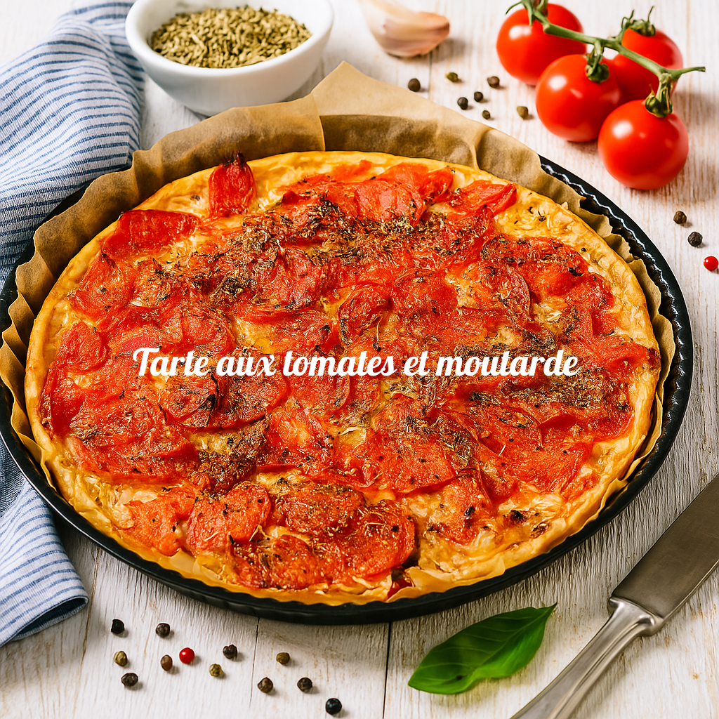 Tarte aux tomates et moutarde