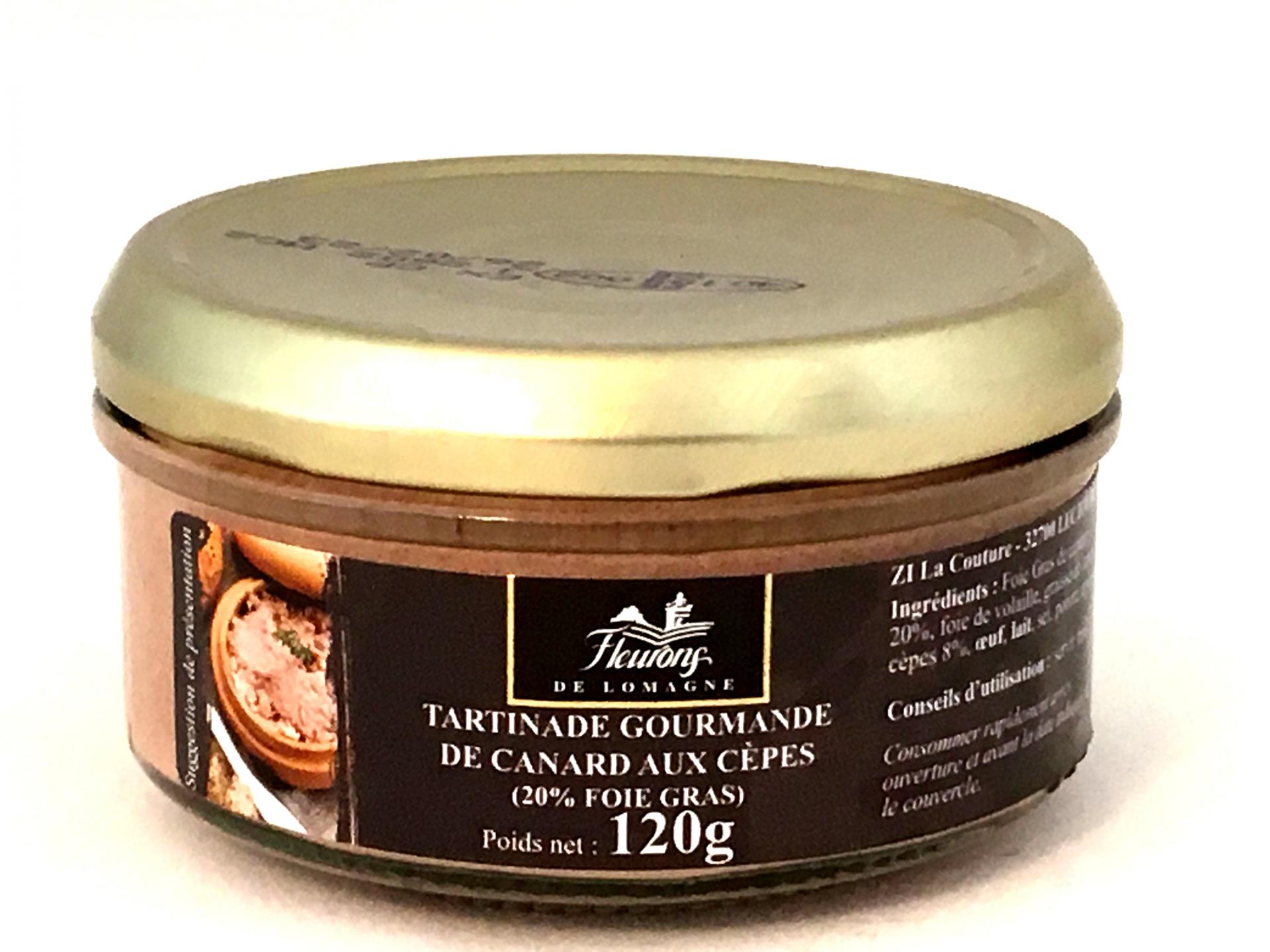Tartinade gourmande de canard aux cepes 20 foie gras 120g 1