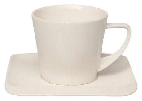 Tasse et sous tasse a cafe infinity vendu par 6 pour bureau