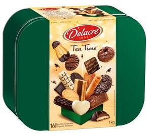 Tea time boite metallique 1 kg delacre pour bureau