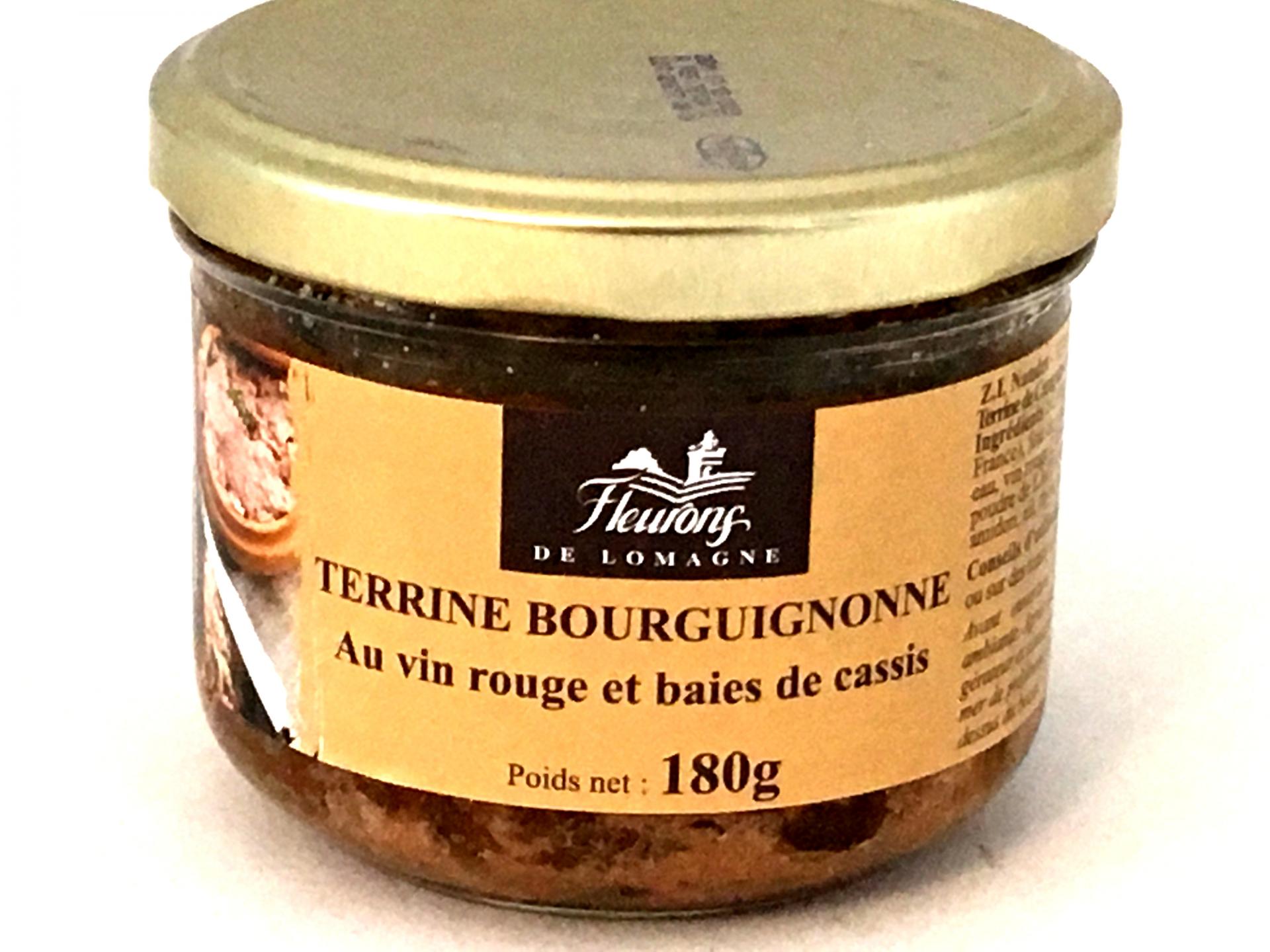 Terrine bourguignonne au vin rouge et baies de cassis 180g bocal