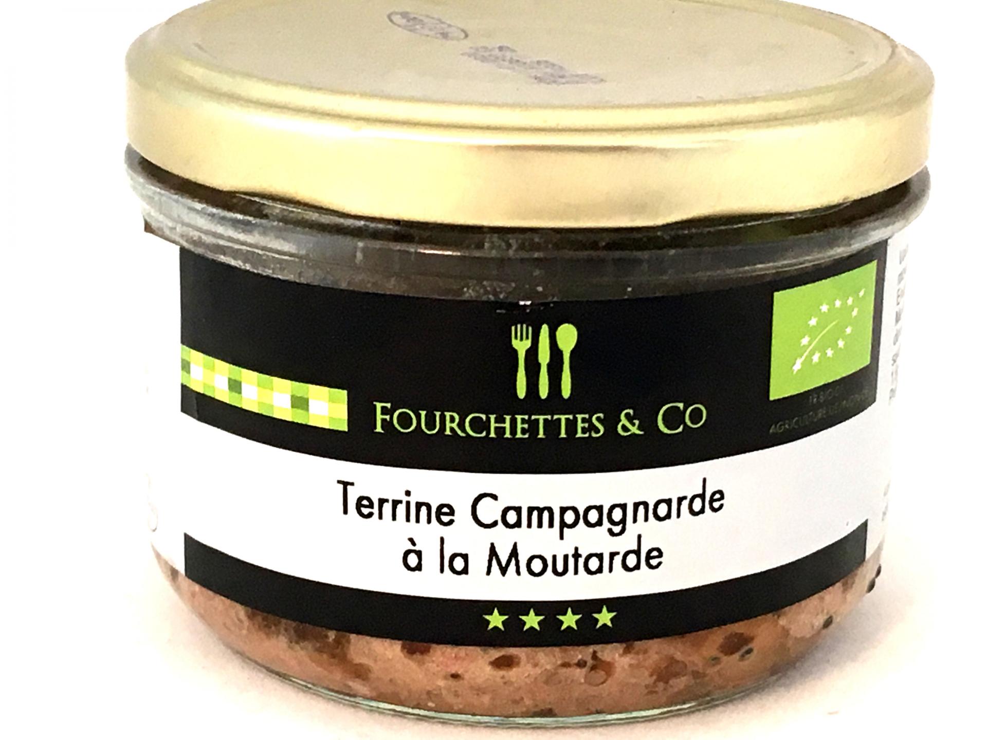 Terrine campagnarde a la moutarde bio 90g bocal