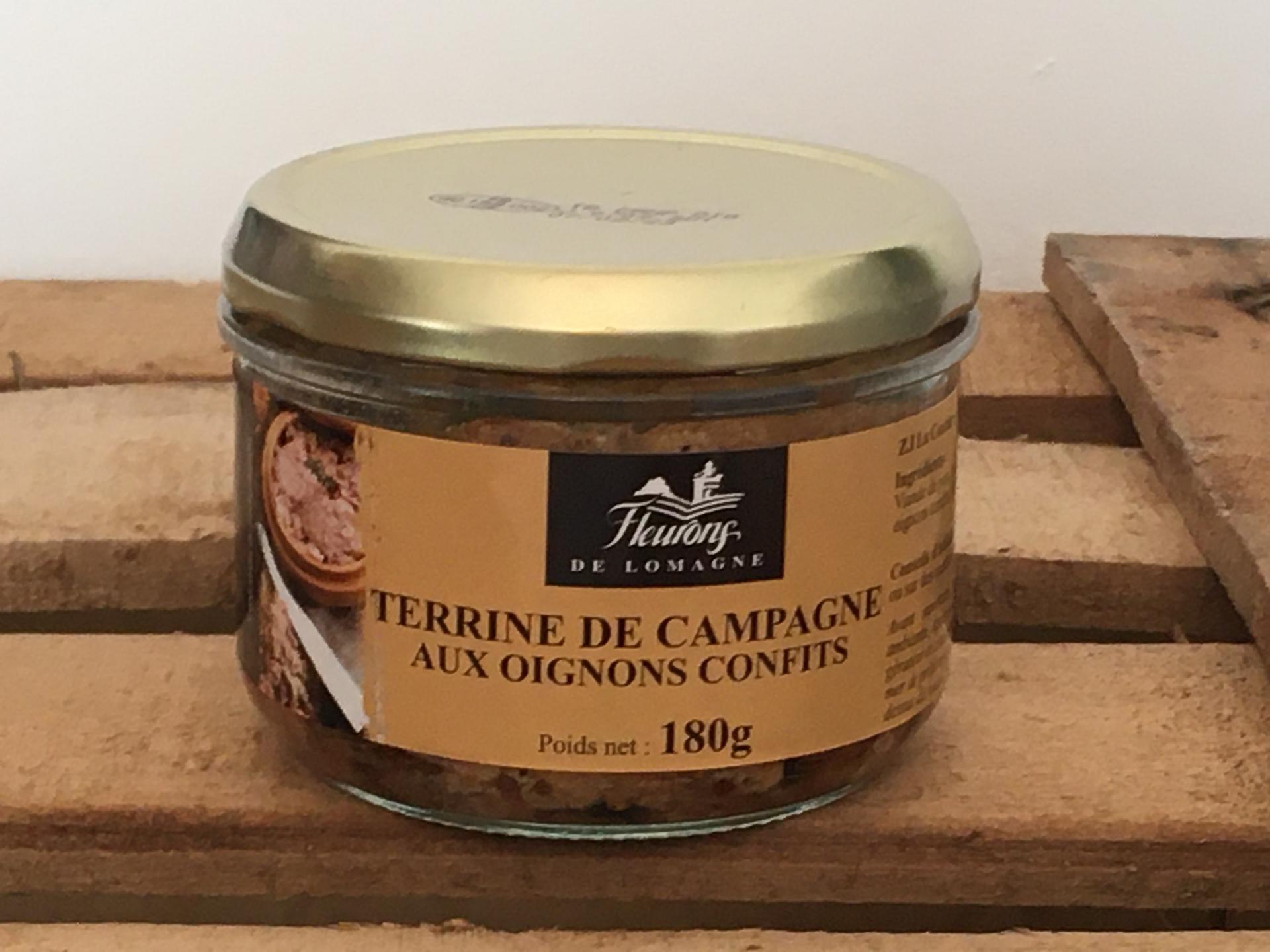 Terrine de campagne aux oignons confits 180g bocal