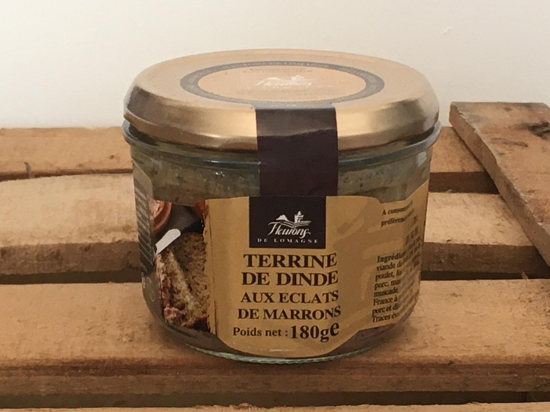 Terrine de dinde aux eclats de marrons 180g bocal