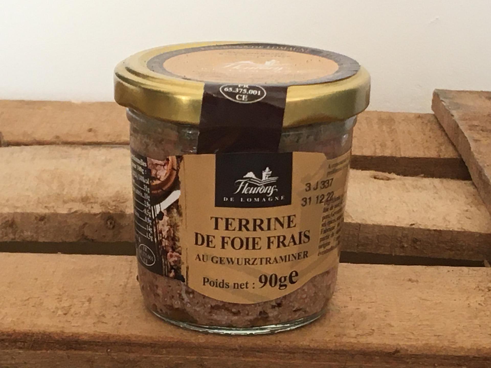 Terrine de foie frais au gewurztraminer 90g bocal