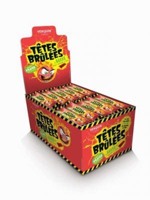 Tetes brulees a la fraise 150 pieces bonbon en vrac