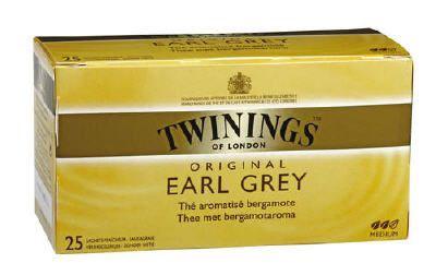 The earl grey 25 sachets twinings bergamote pour bureau
