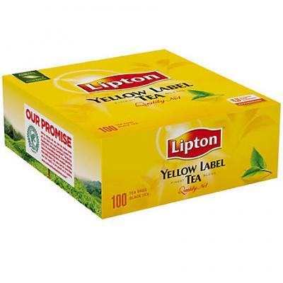 The noir yellow label 100 sachets lipton pour professionnels et collectivites