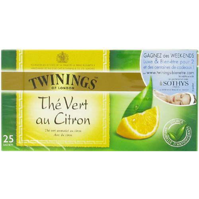 The vert citron 25 sachets twinings