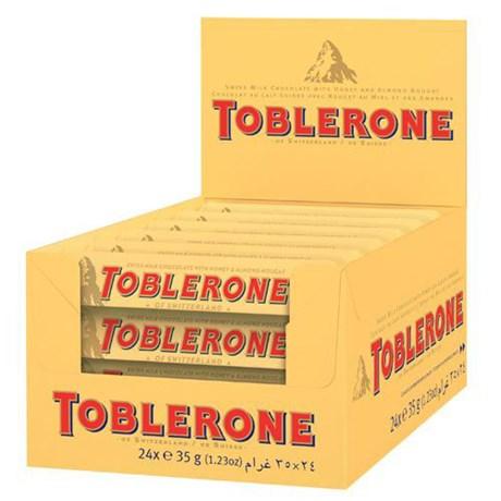Toblerone chocolat au lait 24 x 35 g pour bureau