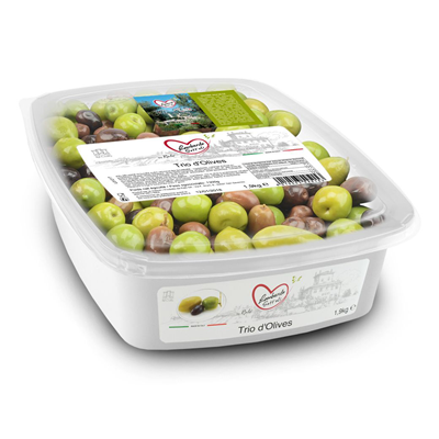 Trio d olives denoyautees 1 9 kg lombardo sott oli