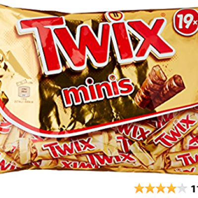 Twix minis nappes caramel et enrobees de chocolat au lait le paquet de 17