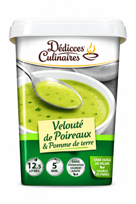 Veloute poireaux pdt 750 g 12 5l 50 rations dedicaces culinaires