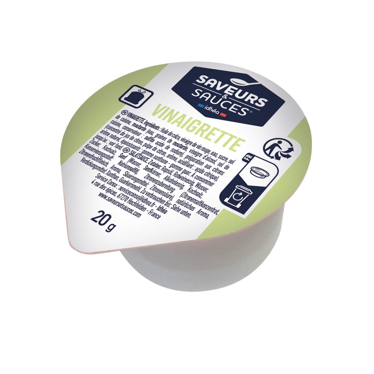 Vinaigrette en coupelle de 20g saveurs et sauces
