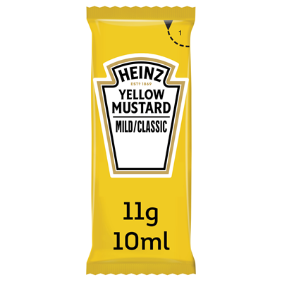 Yellow mustard heinz 10 ml le lot de 20